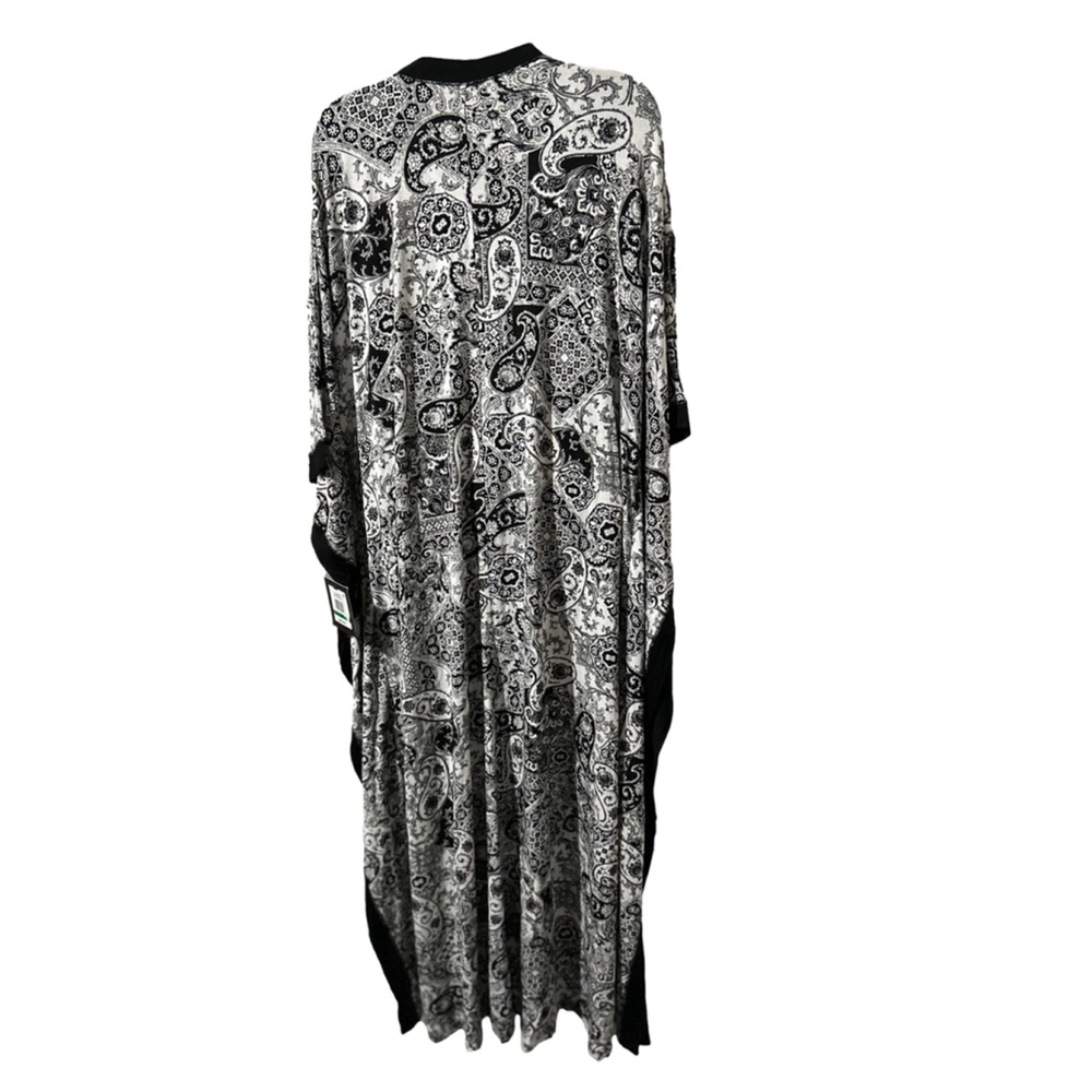 ELLEN TRACY Womens Caftan - Soft Stretch Jersey Zip Front Lounge Caftan L/XL - Picture 7 of 11